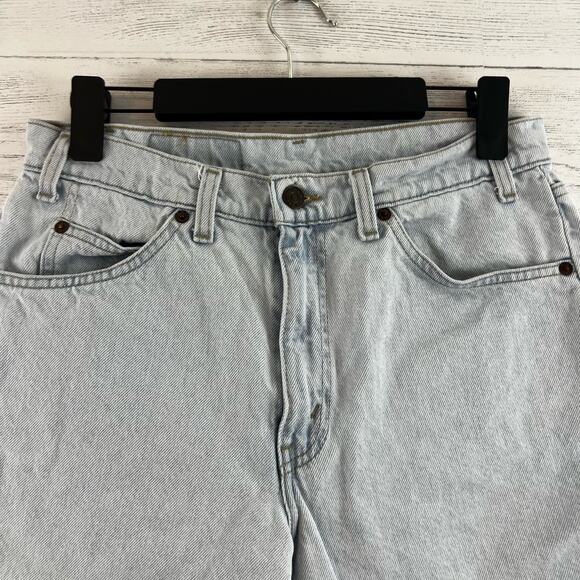 Levi’s Light Wash 550 Orange Tab Bermuda Denim Shorts Size 32 - Picture 3 of 9